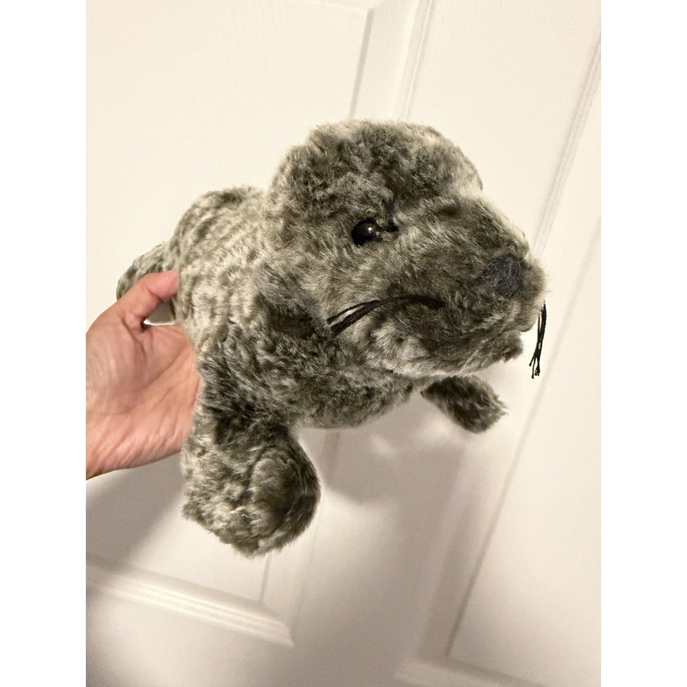 Douglas The Cuddle Toys Speckles Monk Seal Gray Mottled Weighted Plush Bean